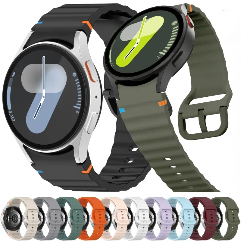 Original-Armband für Samsung Galaxy Watch 7/5 Pro/6/4 Classic 44mm 40mm Silikon-Sportarmband Correa für Galaxy Watch 7 Armband