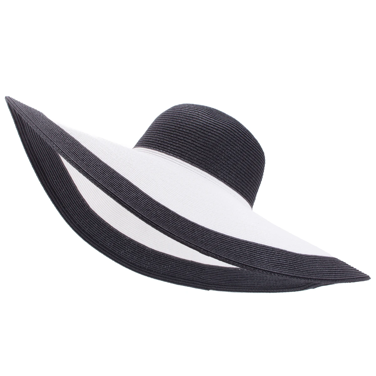 Lawliet-sombreros de paja plegables de gran tamaño para mujer, visera ancha enorme, para playa y boda, para fiesta, A330, 7,1 pulgadas/18cm