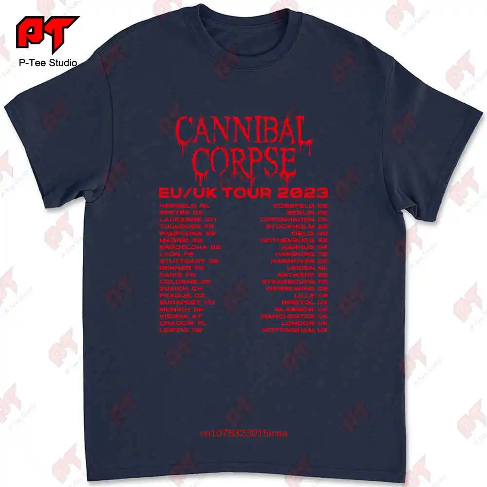 Cannibal Corpse Eu Uk Tour 2023 T Shirt Black Fullsize S 5Xl JZM1