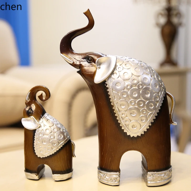 

YXY Home Decor Elephant Ornament for Wine Cabinet, TV Cabinet, Bookshelf, Wealth Attraction