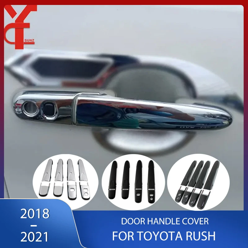 

ABS Chrome Door Handle Cover With Smart Hole Accessories For Toyota Rush 2018 2019 2020 2021 Exterior Parts Car Styling Ycsunz