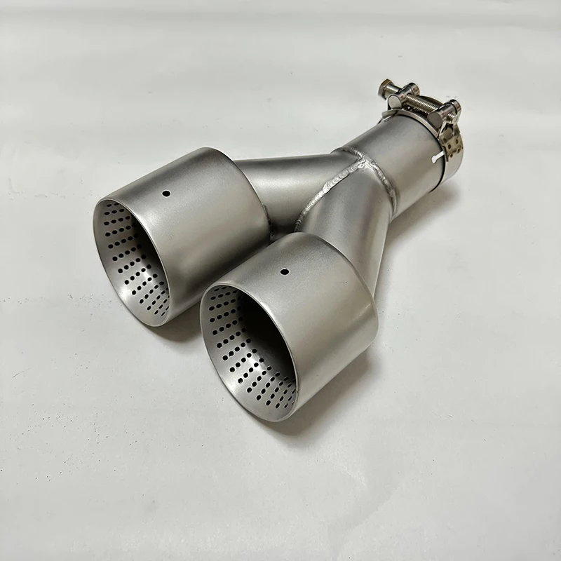 car accessories Exhaust Pipe Stainless Steel sandblasting tail throat silencer Y Type double large caliber 89mm 101mm