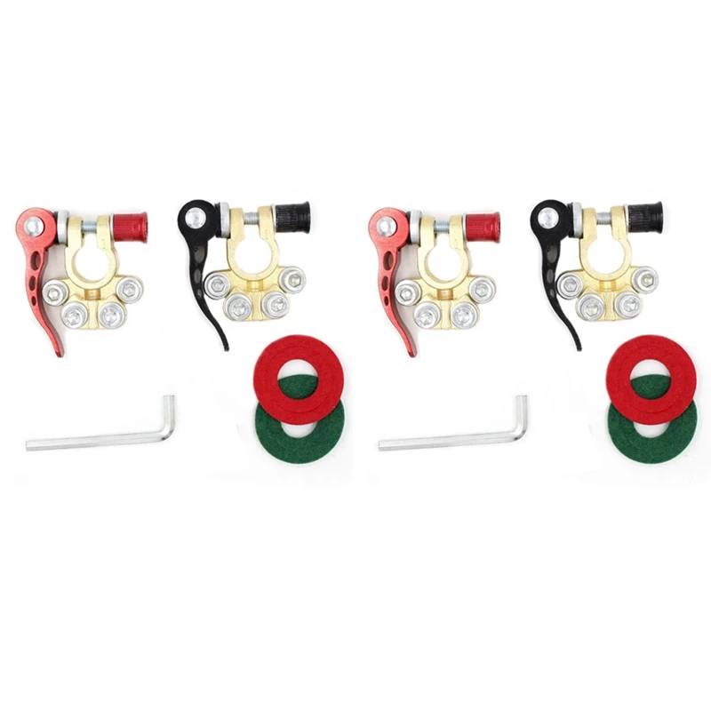 2X 12V 24V Battery Terminals Clamps Quick Release Battery Terminal Shut-Off Connectors For Boat Race UTV Tractor Truck