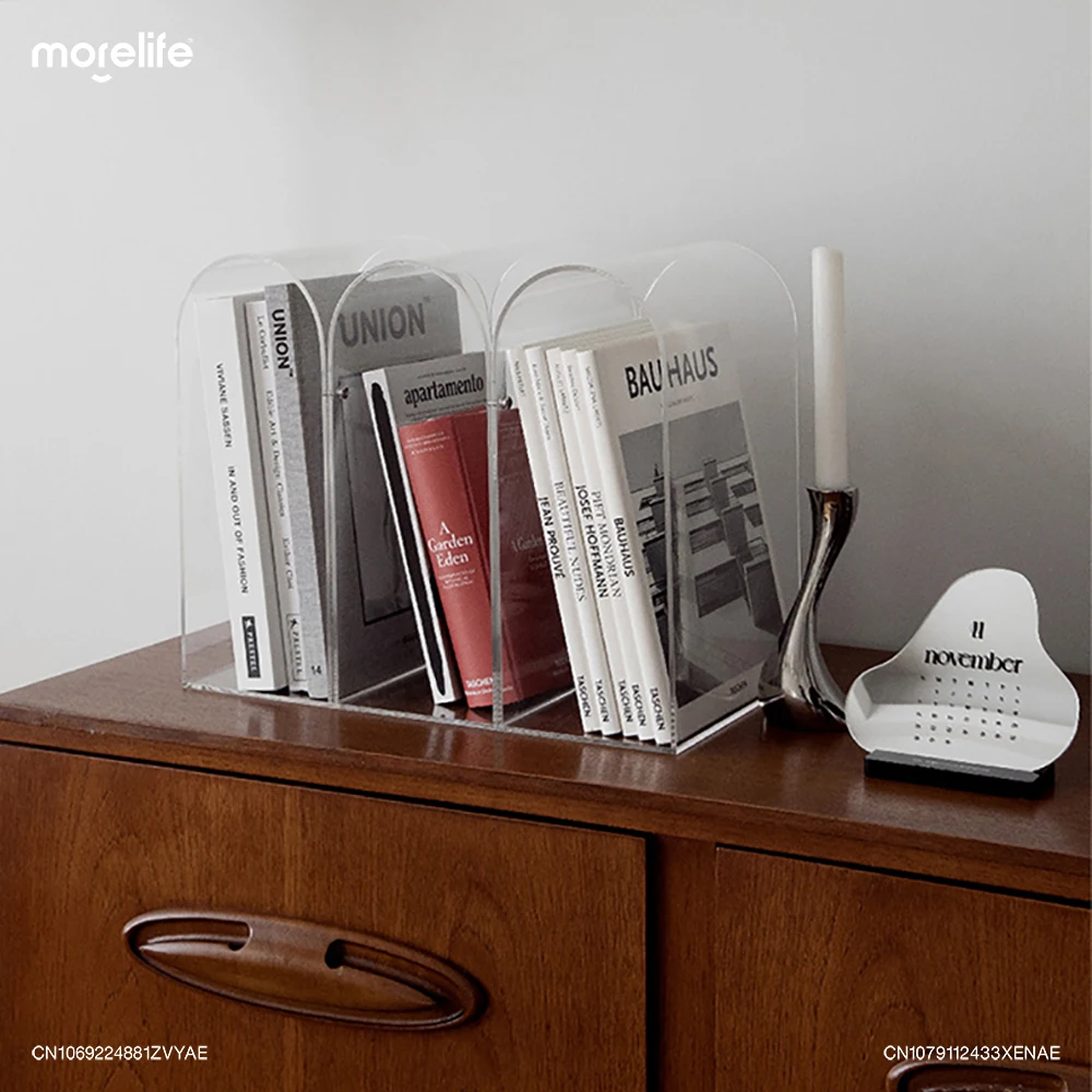 Transparent Acrylic Magazine Rack Modern Simplicity Living Room Storage Rack Books  Newspaper Information Bookshelf Furniture