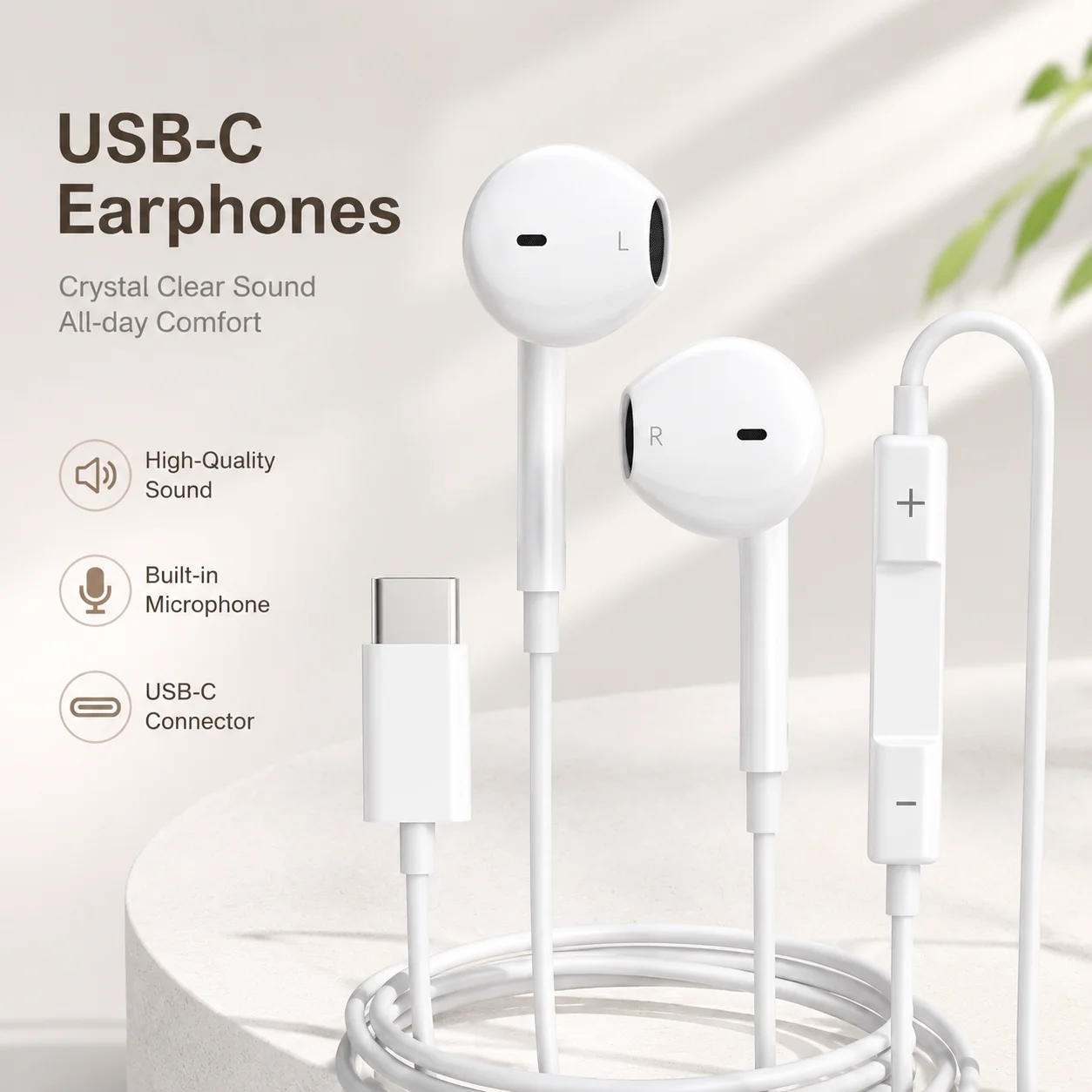 Wired Earphone Lightning - Bedrade oortelefoons, draagbare bedrade oordopjes met