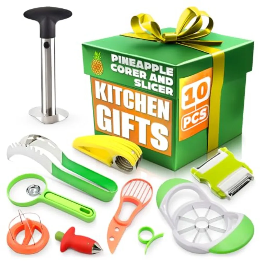 

10 Pcs Pineapple Corer and Slicer Set Durable Sharp Design for Efficient Fruit Preparation Easy to Clean MultiFruit Corers Slic