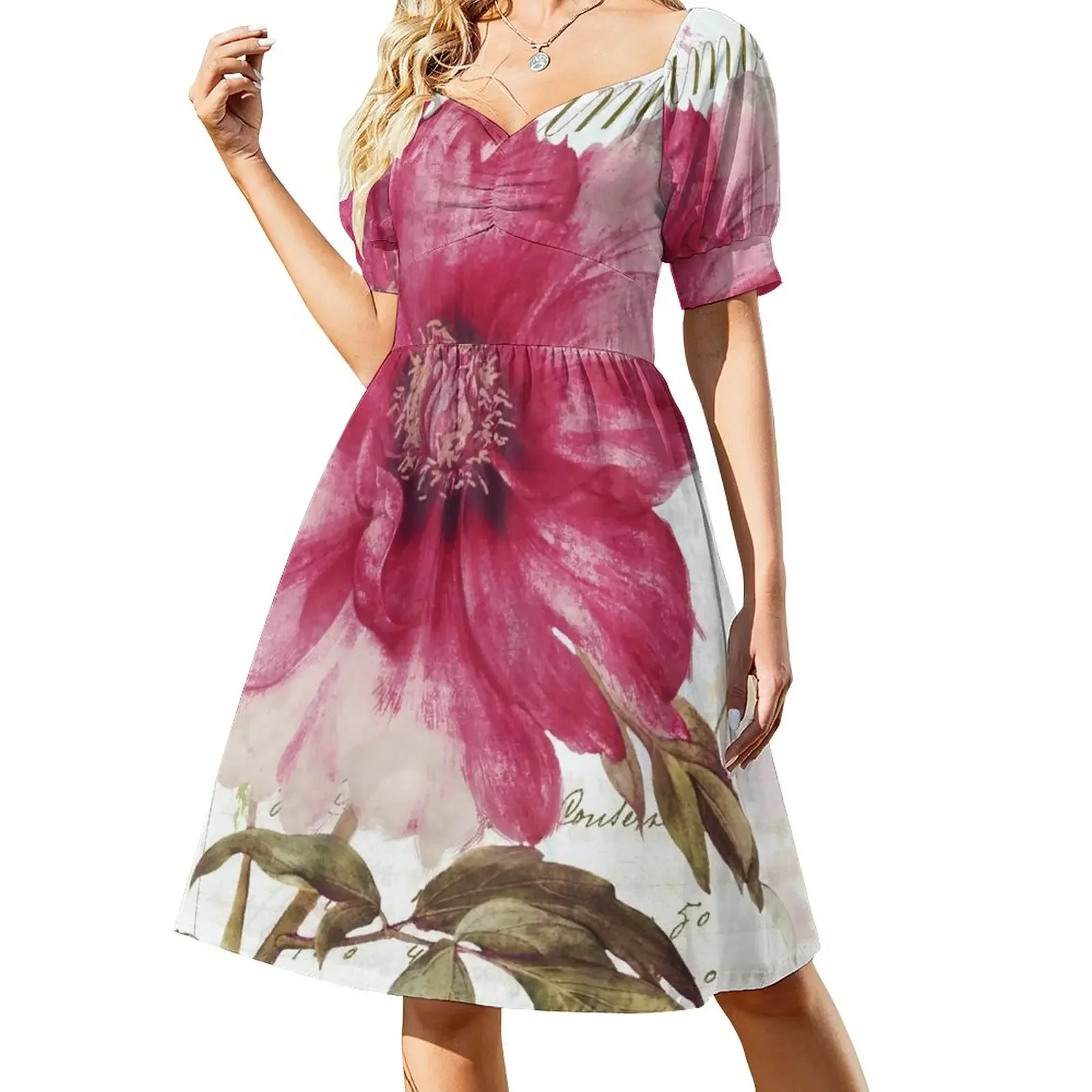 

Le Pink Short-Sleeved Dress Prom gown summer dress clothing women summer 2025