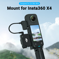 CYNOVA For Insta360 X4 Cold Shoe Mount Audio Adapter For DJI Mic Mini Insta 360 X4 X3 Action Camera Audio Accessories