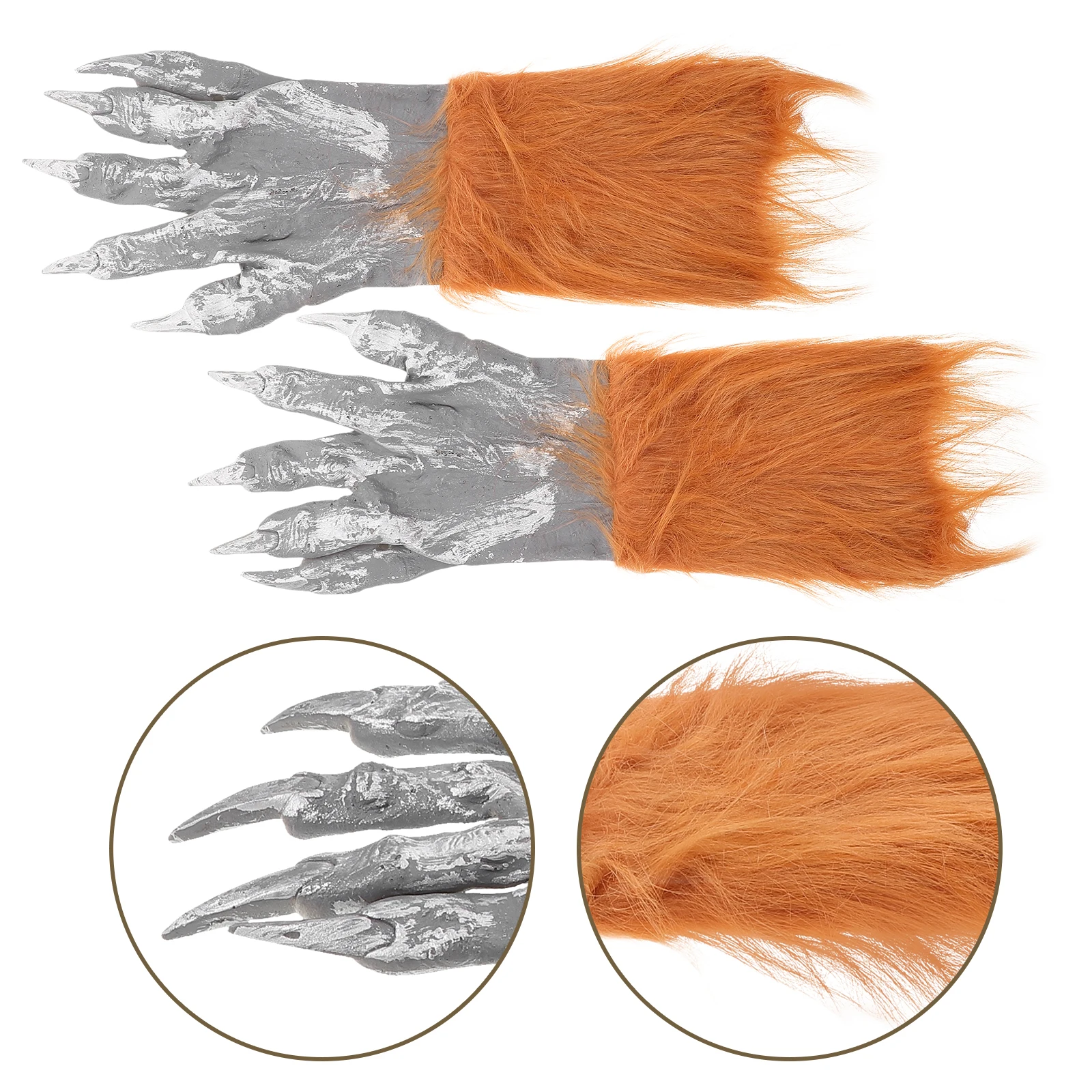 Weerwolfhandschoenen Klauwen voor Halloween Feestkostuum Wolfkostuum Handschoenen Volwassenen Kinderen Zacht materiaal Realistisch zombieontwerp