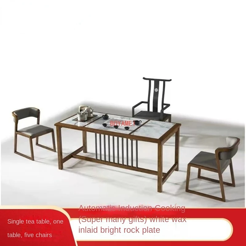 Luxury fashion rock tea table tea table household living room office tea table combination multifunctional tea table