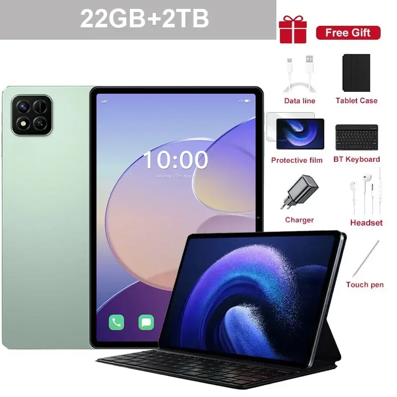 CHOTOG Pad 7s Pro 5G Dual SIM Tablet 10.1inch Tablet Android 15 16+32MP Tab 22GB+2TB Children's Tablets 10000mAh Tab PC