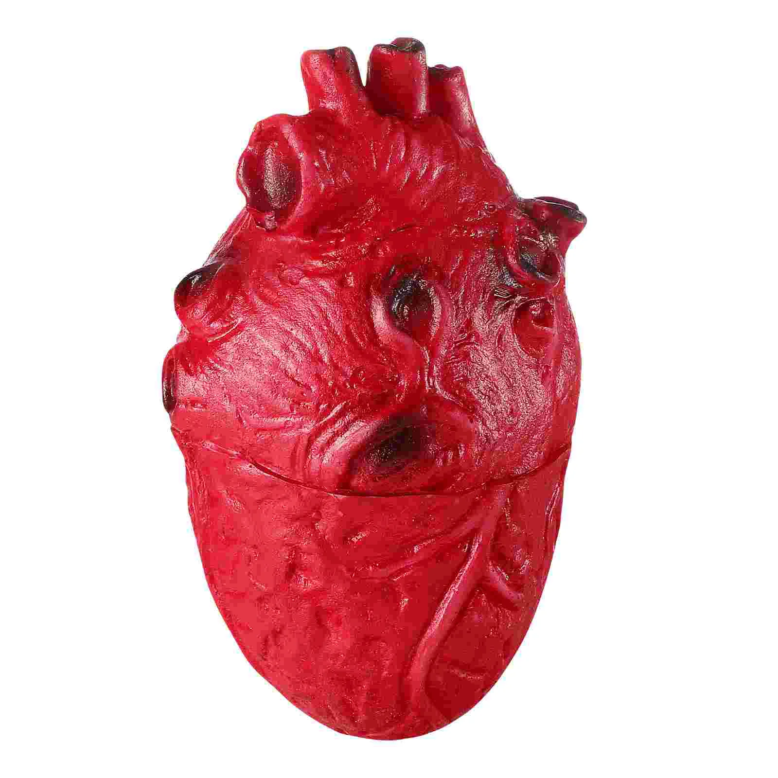 1pc Fake Heart Prop Halloween Scary Heart Party Prank Prop Realistic Creepy Halloween Heart Decoration