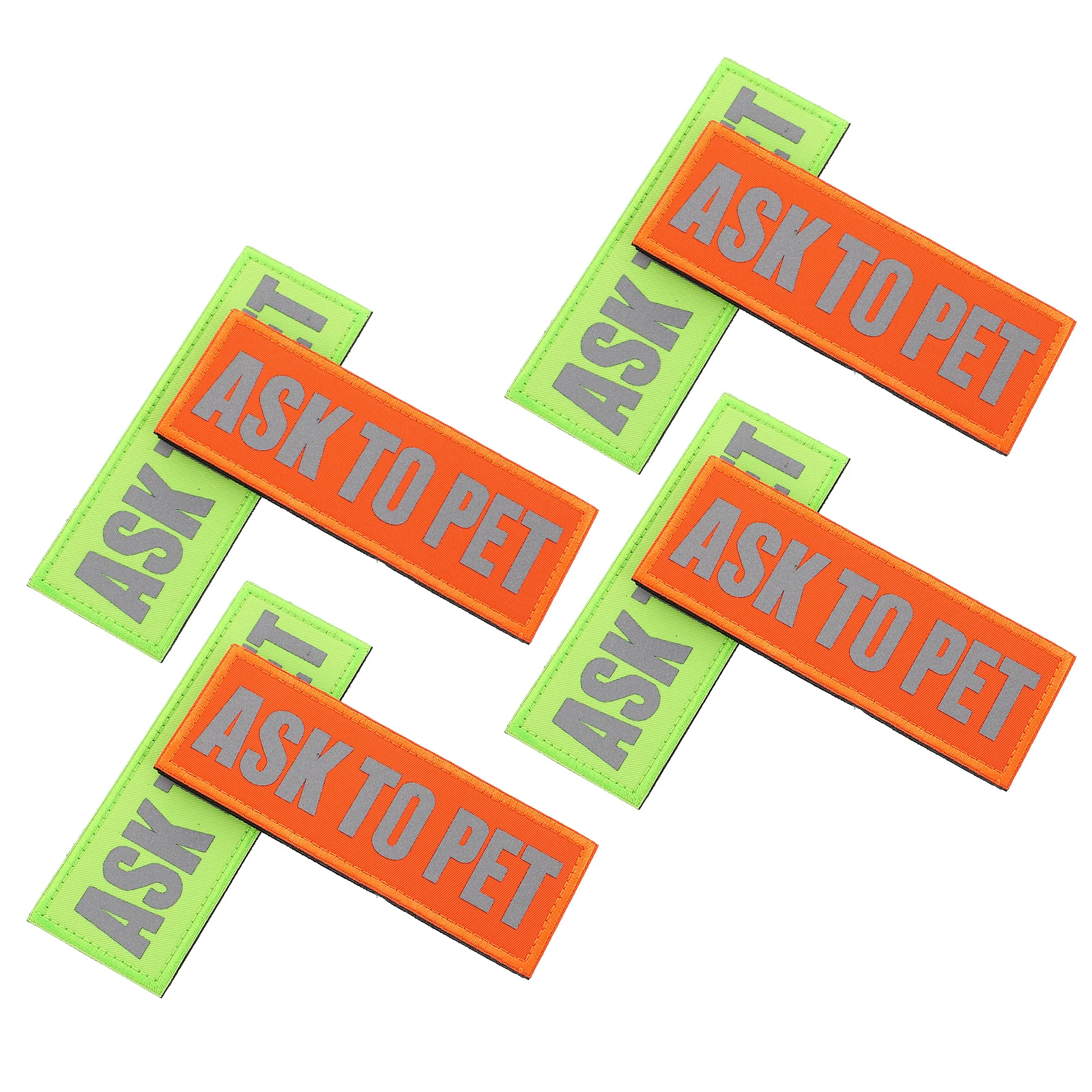 

4 Pcs Pet Strap Service Animal Harness Patches Jacket for Clothing Nylon Vest Embroidered Work