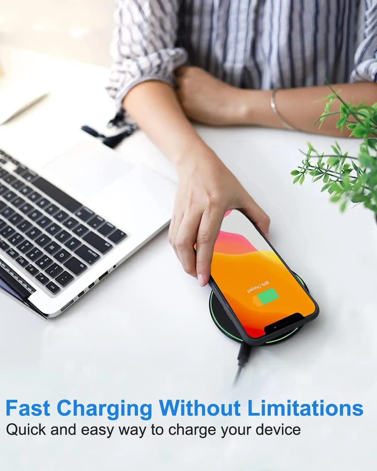 15W Wireless Charger For iPhone 14 15 16 17 Pro Xs Max Mini X Xr Induction Fast Charging Pad For Samsung S25 S26 S8 S9 S10 Note