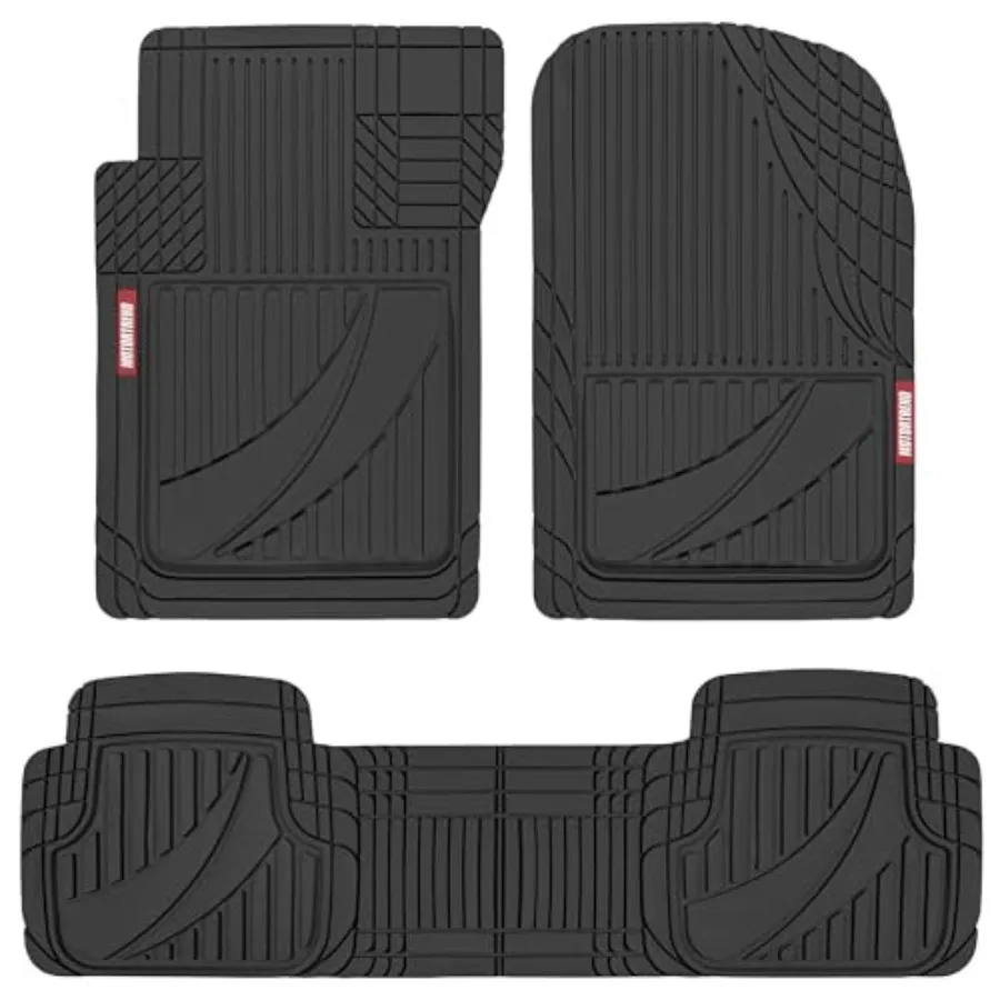 

FlexTough™ Advanced Rubber Car Floor Mats Heavy Duty Trim to Fit All Weather Floor Mats for Cars Truck SUV - Automotive Car Int