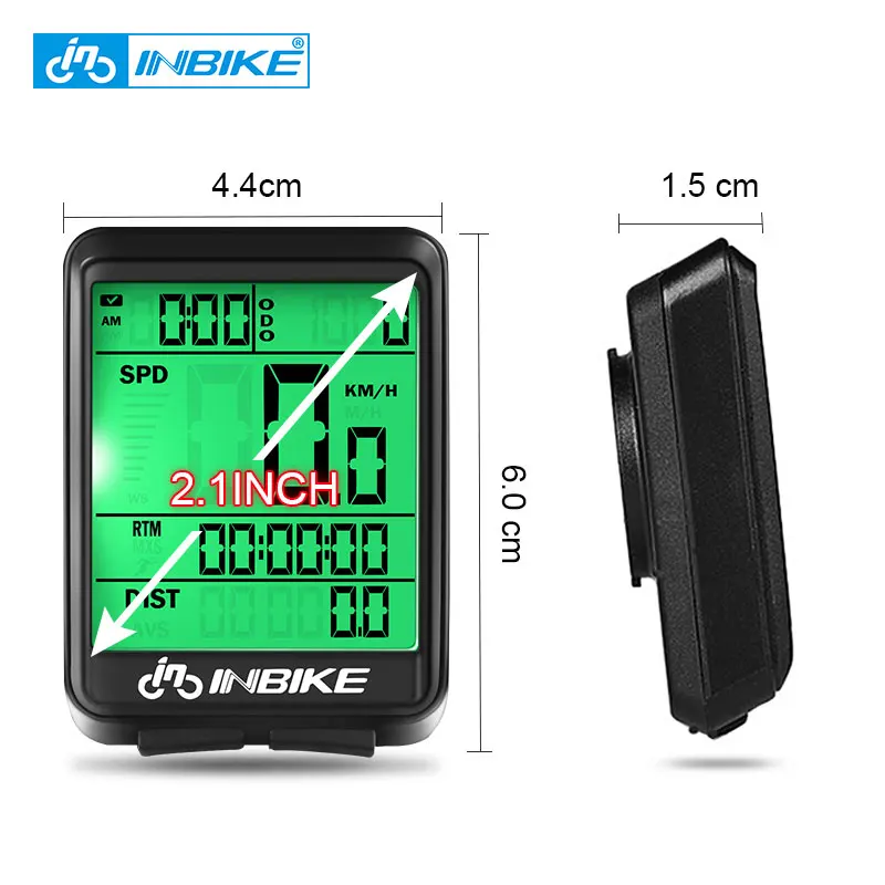 INBIKE Bike Computer Waterproof MTB Cycling Speedometer Wireless Wired Bicycle Odometer Computer LED Digital For Riding Cycling