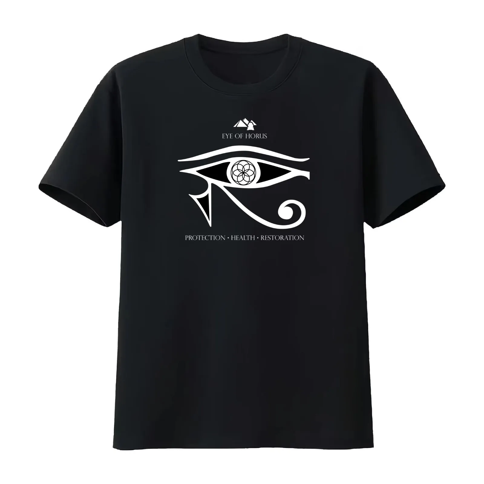 Eye of Horus T-Shirt Summer Casual Cotton Tee Oversized Streetwear Tops Vintage Graphic Print Loose Fit Short Sleeve