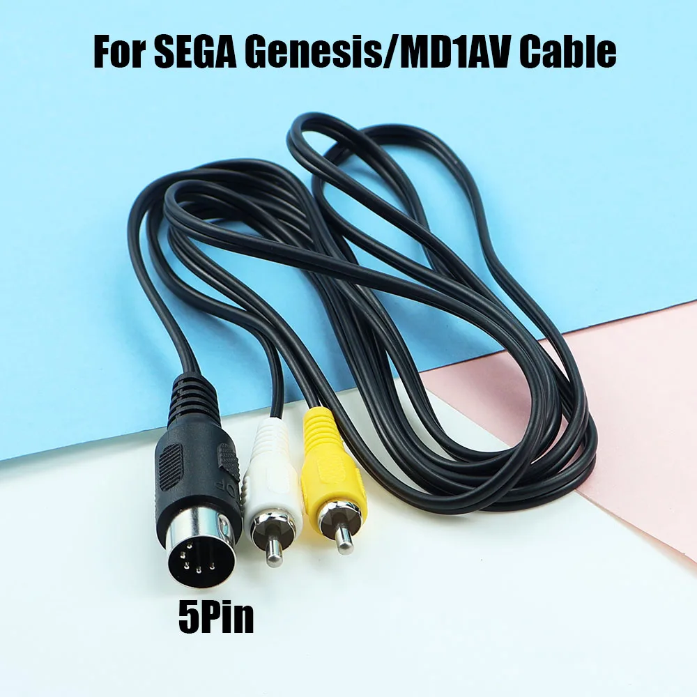 RCA AV Cabe Audio Video para Sega Mega Drive 1 Megadrive MD1 sistema maestro 1 cable conectar TV extender cable línea antiinterferencias