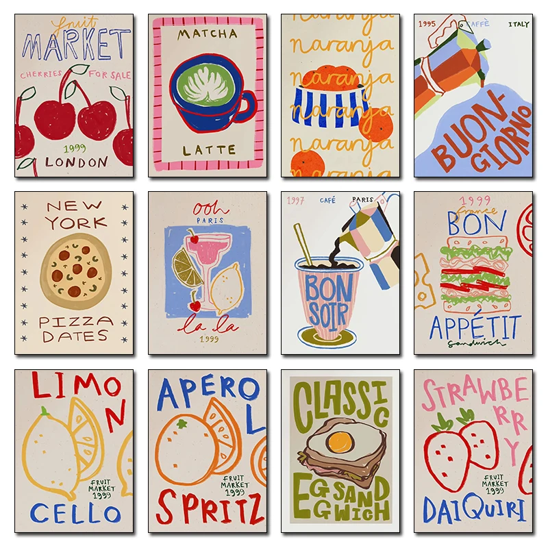 Kitchen Baking Wall Art - Bake Cake Kitchen Bread Coffee Egg