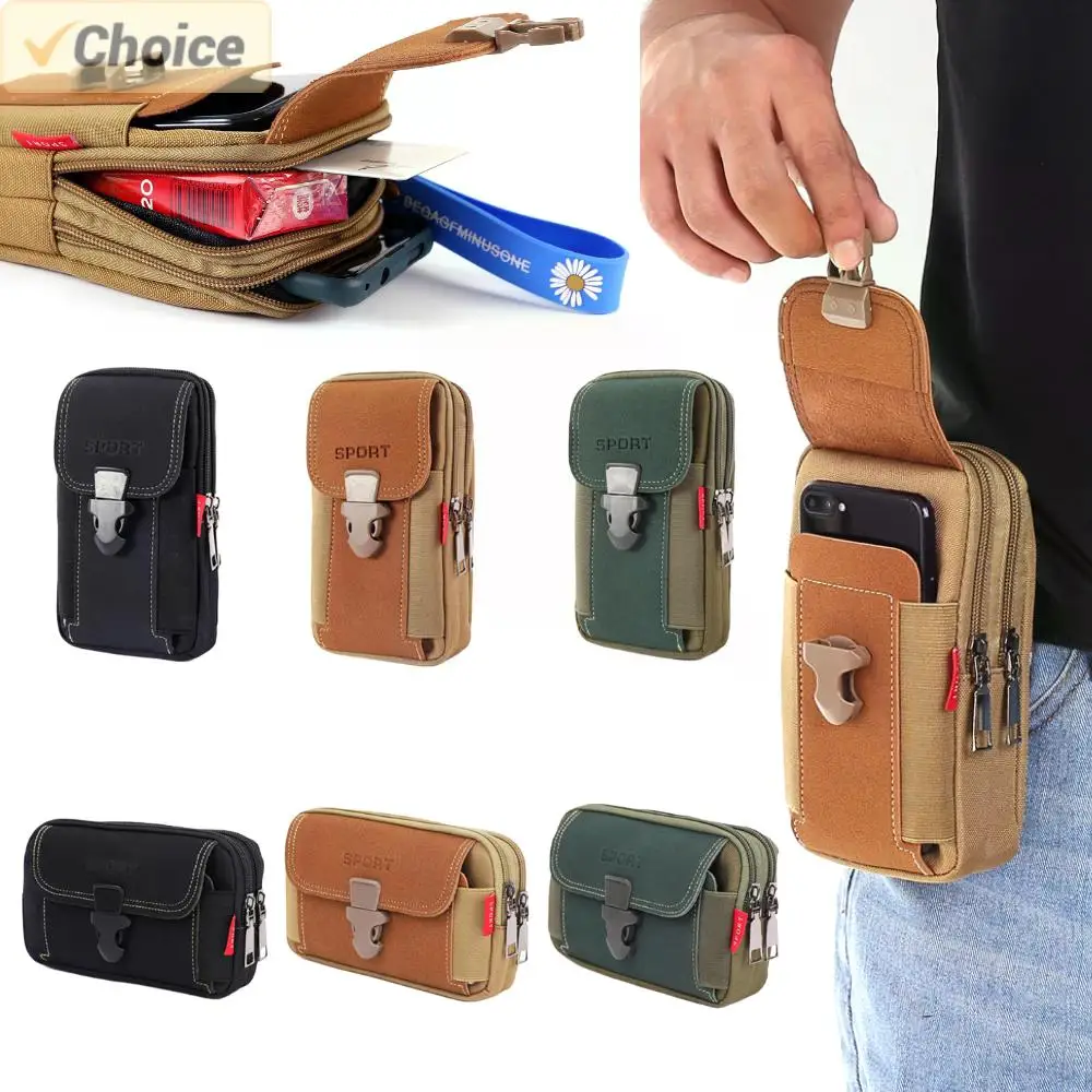 Men Multi-function Waist Bag Casual Mobile Phone Purse Pocket Outdoor Sports Tactical Pouch Belt Waist Pack Bag Running Pouch