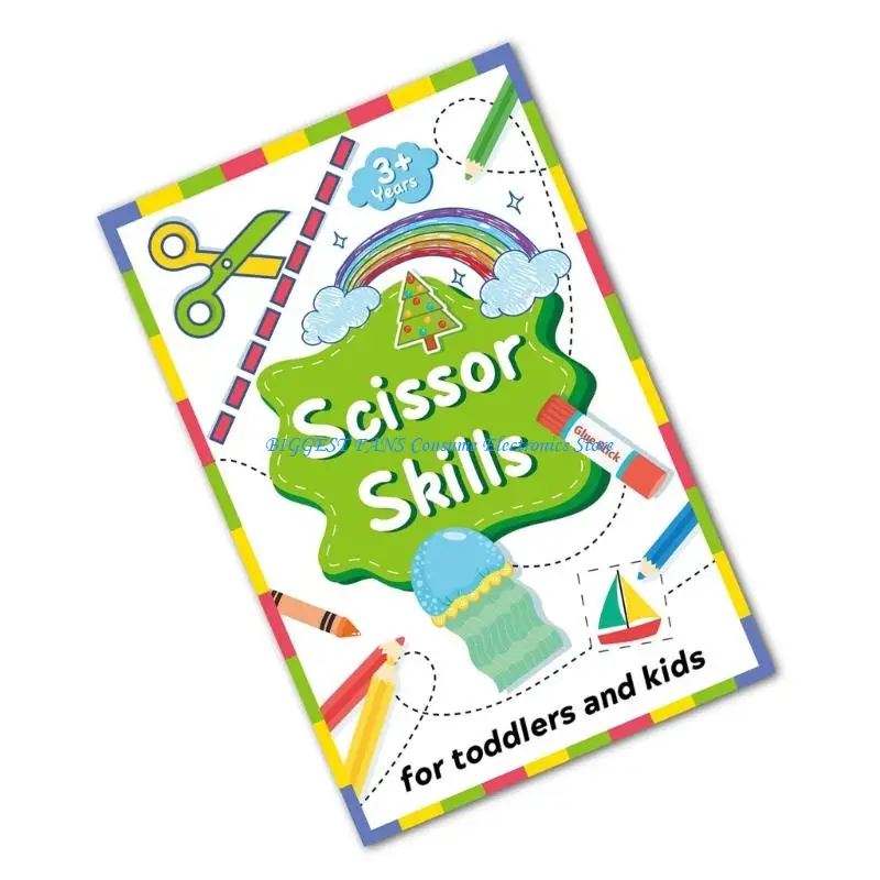 كتاب قطع الورق للأطفال، لوازم فنية إبداعية، لعبة ورقية للمشروعات اليدوية اليدوية وتنمية مهارات الأطفال الصغار #4