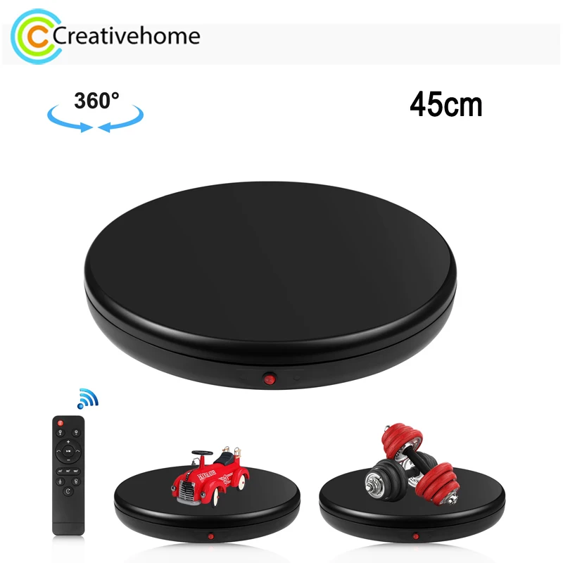 PULUZ 45cm Electric Turntable Display Stand Remote Control Adjusting Speed Rotating Photography Prop, Load 100kg