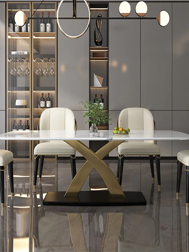 

bnNordic Modern and Simple Sintered Stone Dining Table and Chair Set Apartment Hotel Restaurant Furniture&