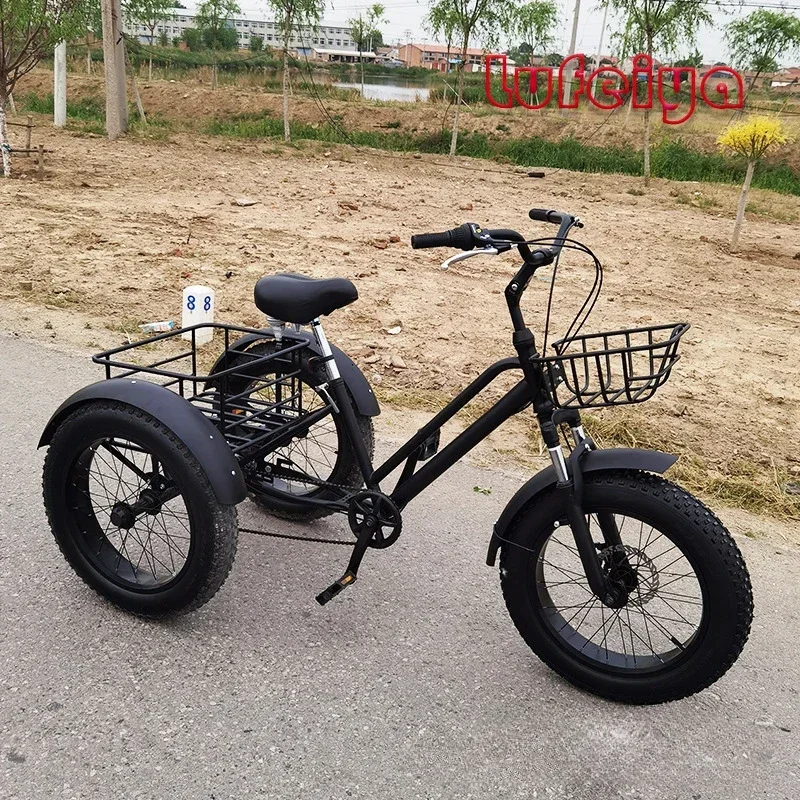 Multi functional fat tire pedal tricycle, thick tire snow bike