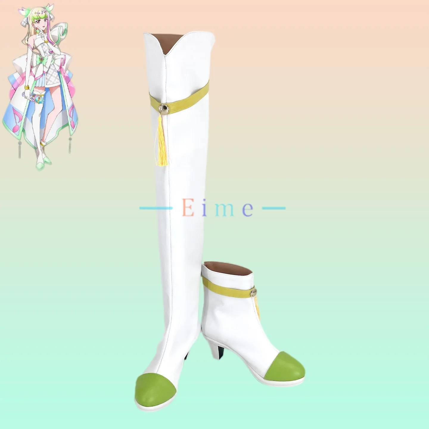 아이돌 푸리룬 코스프레 신발 할로윈 카니발 부츠 PU 가죽 신발 애니메이션 액세서리 코스프레 소품 맞춤 제작