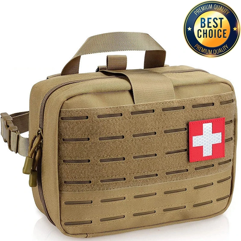 Tactical First Aid Kits Medical Bag Outdoor Molle Emergency Hunting Bag Camping Survival Tool EDC Pouch Red Cross Waist Bag