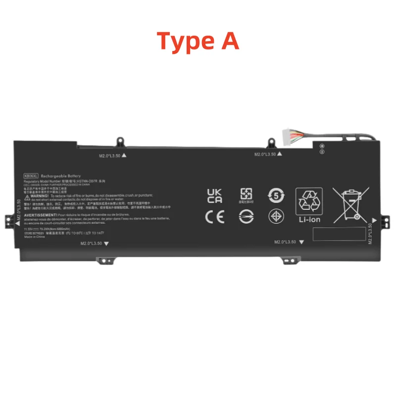 11.55V 79.2Wh New KB06XL Laptop Battery For HP Spectre X360 15-BL000NA 15-BL000NG 15-BL002XX 15-BL050SA HSTNN-DB7R 902401-2C1
