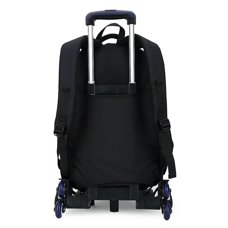 Simple Style Oxford Schoolbags Rolling Backpack for Boys Elementary Removable School Bag with Wheels Travel Trolley Bags