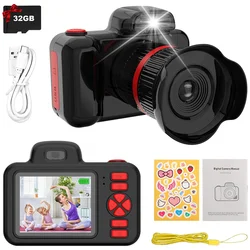 Cámara Digital con lente larga y Zoom para niños, Mini cámara fotográfica de 1080P con Flash, pantalla de 2,0 pulgadas, regalos de cumpleaños