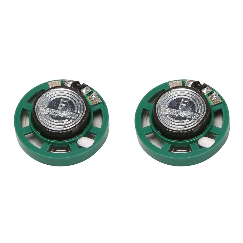 BETTER 8X 0.25 W 32 Ohm ลําโพงแม่เหล็กพลาสติกพร้อมเส้นผ่านศูนย์กลาง 27 มม. สีเขียว + สีเงิน