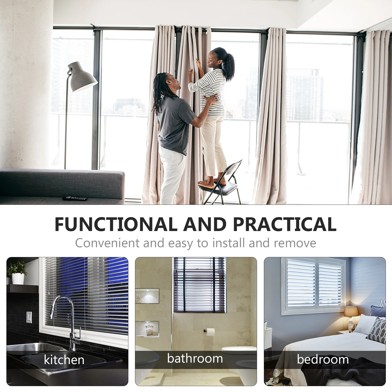 

300 Pcs Hook Curtain Hangers for Drapes Clips Plastic Hooks Curtains Pinch Pleat White