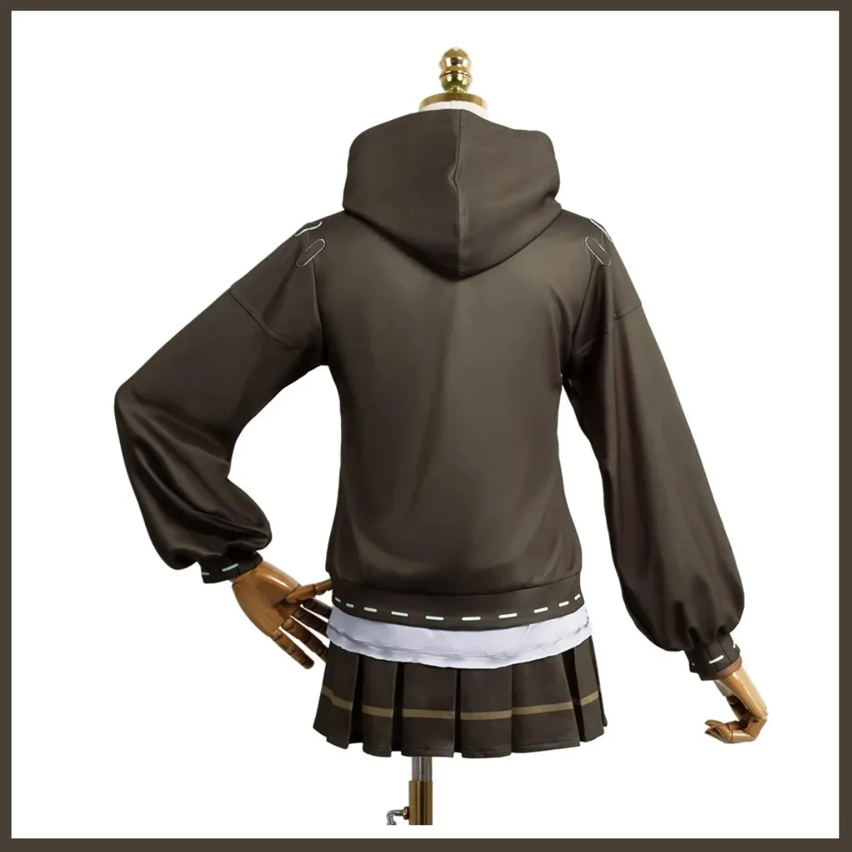 لعبة الهوية V Qi Shiyi العتيقة تأثيري حلي Taomengyan Tomyan هوديس تنورة شعر مستعار امرأة لطيف هالوين كرنفال البدلة #5