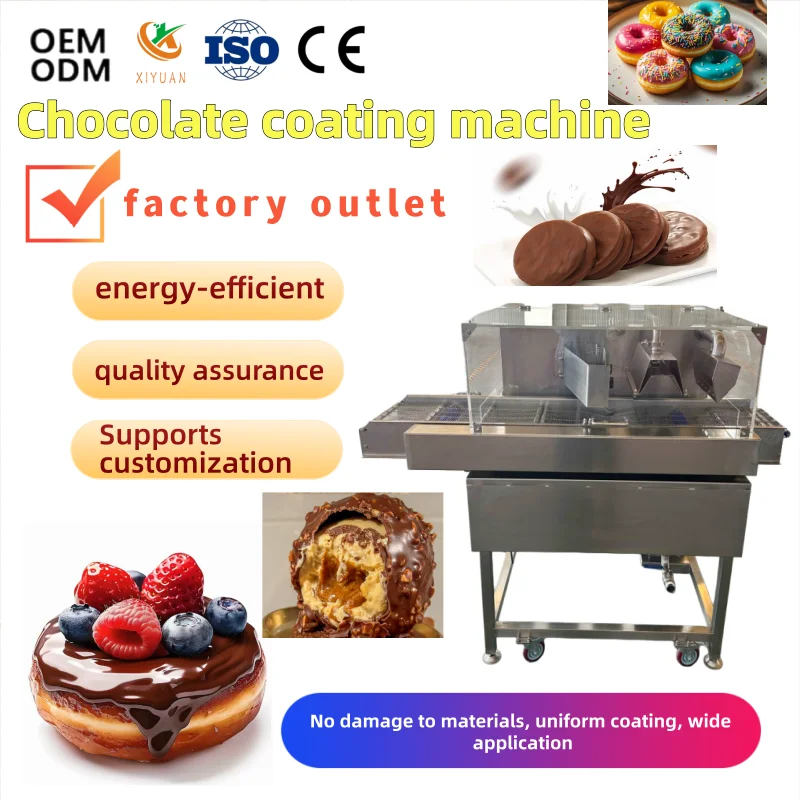 Small Chocolate Enrobing Machine With Cooling Tunnel
