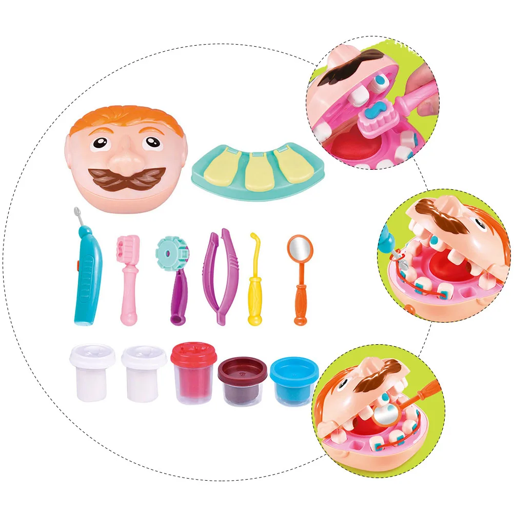

Plasticine Toy Set Simulation Dentist Kit Kids Clay Mold Tool Birthday Gift Child Tooth Extraction Educational Plaything Safe