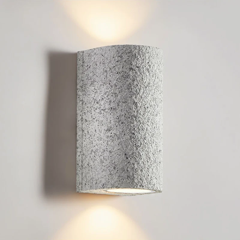 Wabi-sabi Wall Lamp Led Up Down Japanese Retro Foyer Bedroom Home Decor Light Nordic Bedside Stair Aisle Homestay Sconce Cement