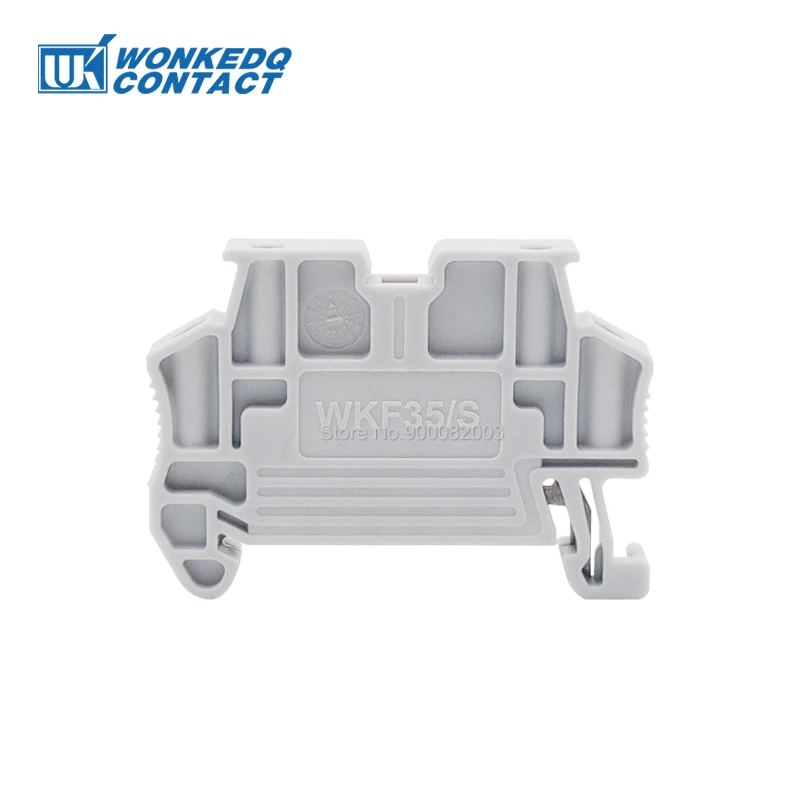 10Pcs Thin Clamp Direct WKF 35/S For NS 35mm Din Rail Terminal Block Mounting Free Installation CLIPFIX WKF35/S End Bracket Stop