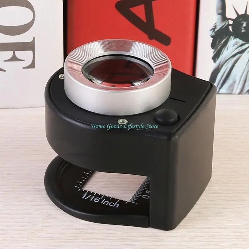 

E74E Перезаряжаемая через USB 30-кратная лупа, стеклянная оптическая лупа со светодиодом и 3 лампами для осмотра коллекционных