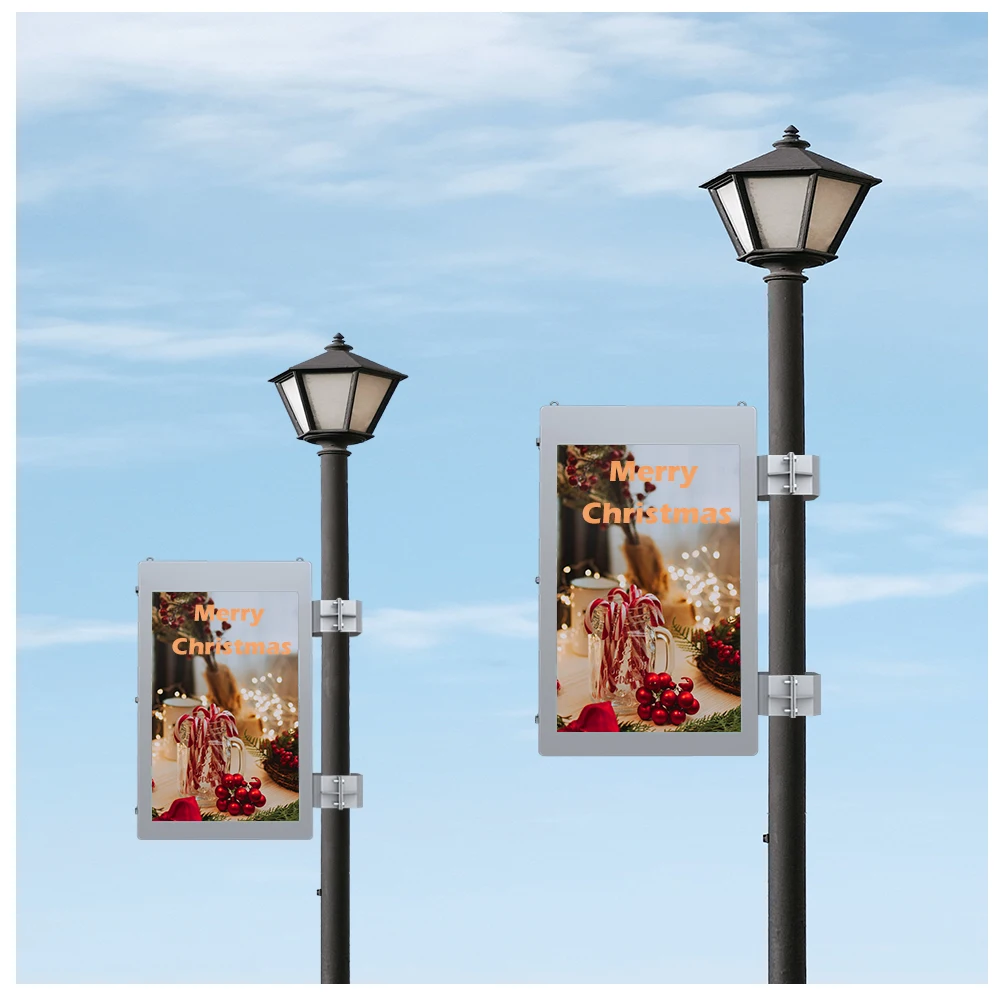 32 Inch Wall Mount Air-cooled Outdoor Advertising Playing Equipment Street Smart LCD Billboard