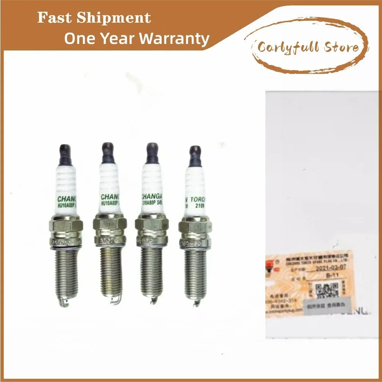 4pcs /set Original Spark Plug 3707010-B04 For CHANGAN CS35 Plus 1.6L Eado