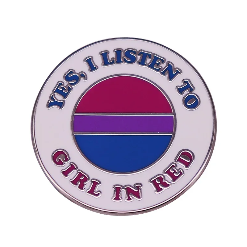 Bi Pride Enamel Lapel Pins LGBTQ+ Rainbow Flag Ghost Butterfly Cassette Brooches Backpack Decorative Jewelry Gift 6