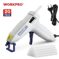 WORKPRO 10W Corded Hot Glue Gun with 20pcs glue sticks For Arts & Crafts Use,Christmas Decoration/Gifts