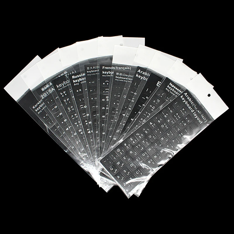 1PC Russian Language Black Keyboard Stickers Alphabet For Computer PC Dust Protection Laptop DIY Accessories