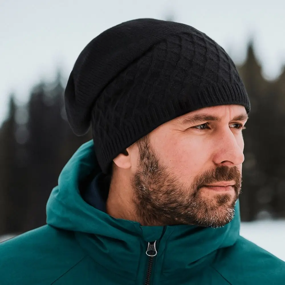 بسيطة بلون السترة قبعة صوف مبطن الدفء قبعة الجمجمة للجنسين قبعات الشتاء الشتاء #5