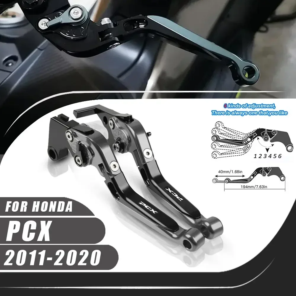 

For Honda PCX 160/150/125 2011-2020 CNC Clutch Lever Brake Lever Set Adjustable Folding Handle Levers Motorcycle Parts