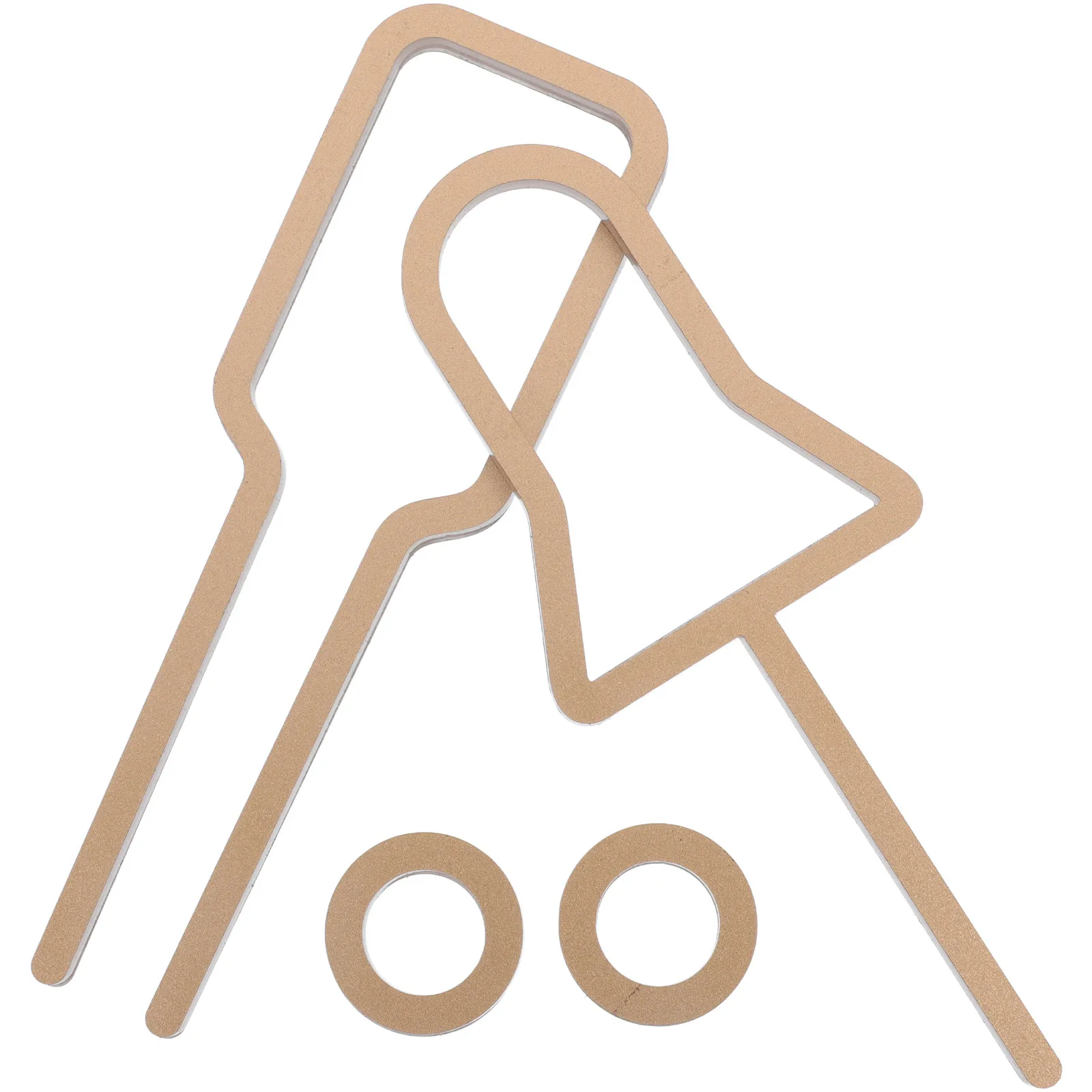 

1Set Modern 3D Bathroom Signs for Door Male Female Symbols Clear Identification Restroom Sign for Home Business Waterproof Decor