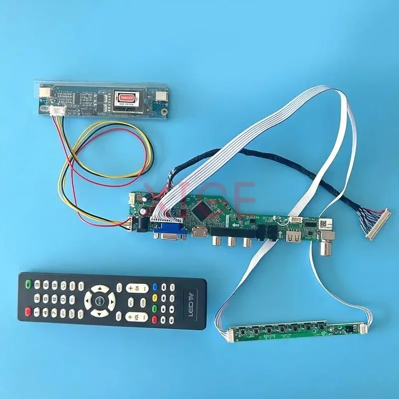 Плата драйвера для M190EG02 M170ETN01 M170EG01 M170E8, аналоговый ТВ LVDS 30-контактный ЖК-дисплей IR + USB + AV + HDMI + VGA 1280*1024, комплект «сделай сам» 2CCFL